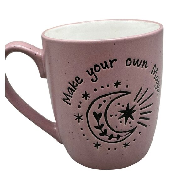 Sheffield home Pink Ceramic Mug With "Make Your Own Magic" Design 16 Oz READ - Picture 1 of 4